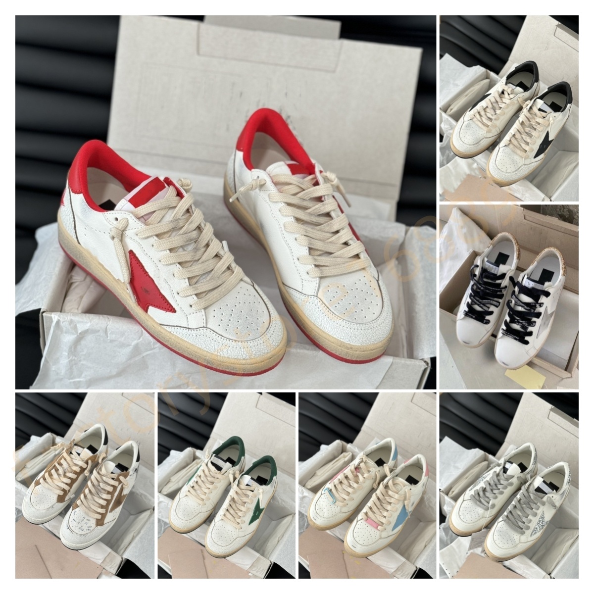 luxury Italy Brand Golden Super Star Sneakers Women Casual Shoes Classic White Do-old Dirty Designer Man Baskets Shoe Shiny details Graffiti Graffiti Starlight