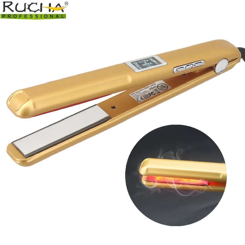 Cold Care Ultrasonic Infrared Straightener Professional Flat Iron Hair Treament Styler Therapy Conditioning Tools