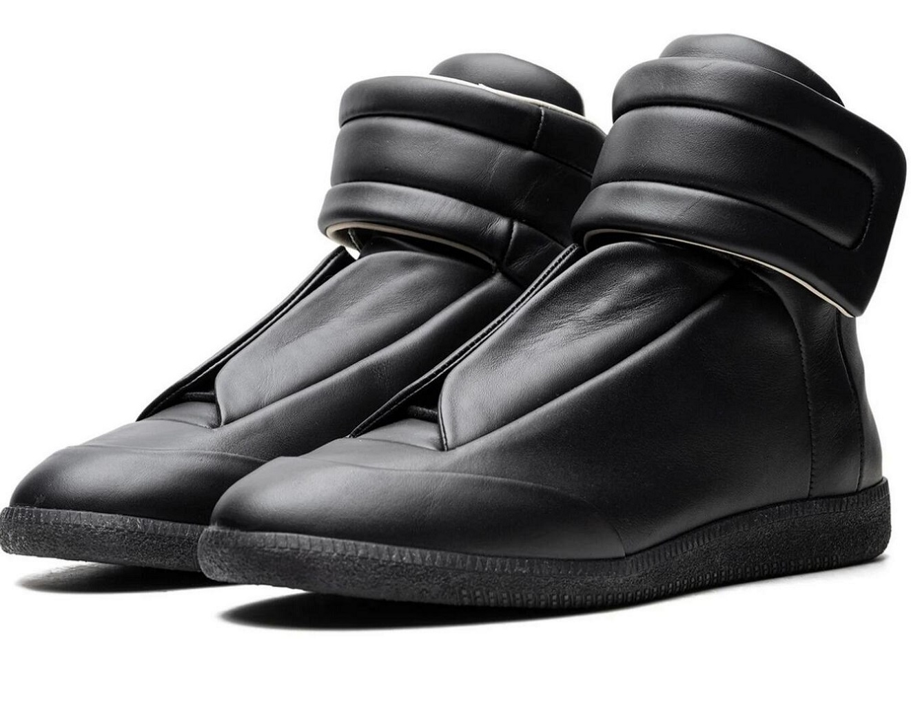 50 Off Brand Mm22 Maison Future High Top Sneakers Shoes Front Touchstrap Fastening Leather Round Toe Party Dress Technical Casual Walking