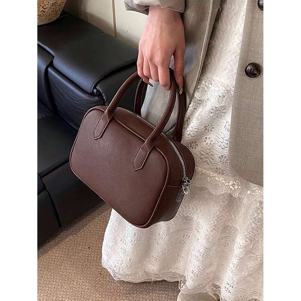 MIYIN Classic Vintage PU Leather Women's Handbag Solid Color Fashion Designer Messenger High Quality Underarm Shoulder Bag
