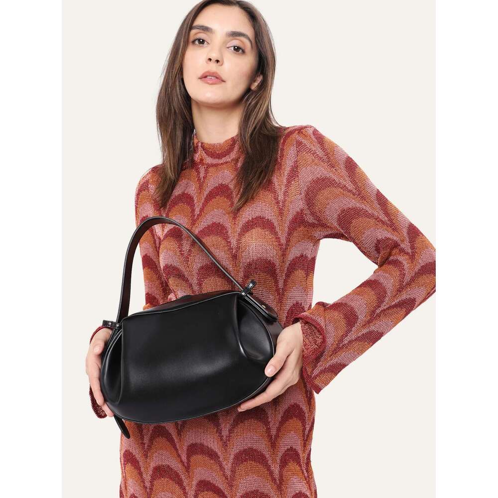 CEZIRA Women Fashion Designer PU Vegan Leather Handbags Niche Brand Rugby Shape Top-Handle Bags Crossbody Shoulder Purses Daily