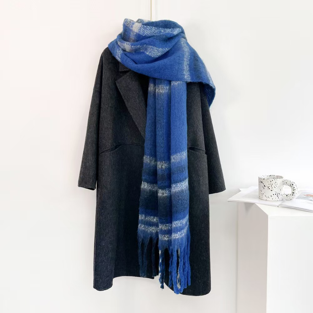 T711 autumn and winter warm scarf women's thick scarf versatile neck scarf British style fashion shawl outer wear