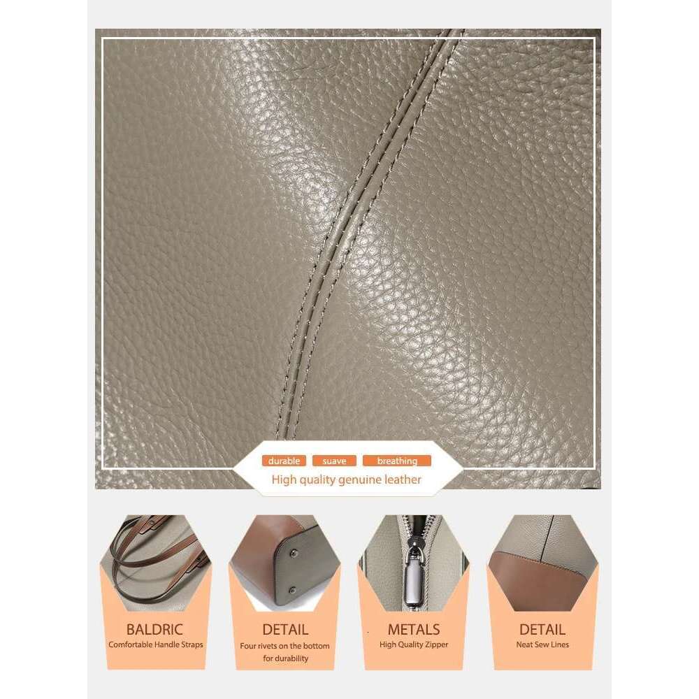 Zency Genuine Leather Tote Bags Women 2025 Large Capacity New Designer Shopping Bag For Work Commuters