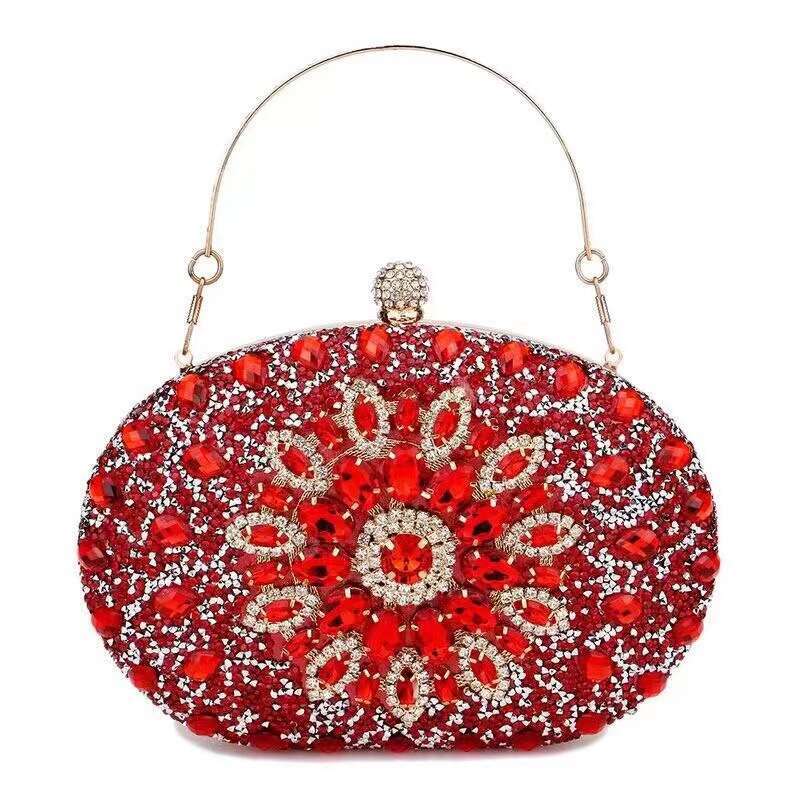 Design Suower Dia studded Personalized Evening Dress Fashionable Banquet Women's Handheld Bag, Versatile Style, New Trendy Ins