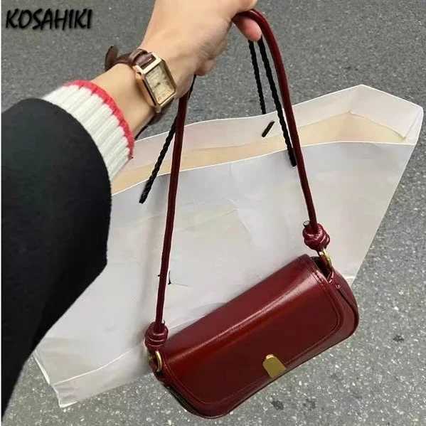 All My Ins Vintage Fi Shoder Bags Off Lady Korean Chic Simple Handbags Elegant Y2k Wen Casual Underarm Bag Z250514