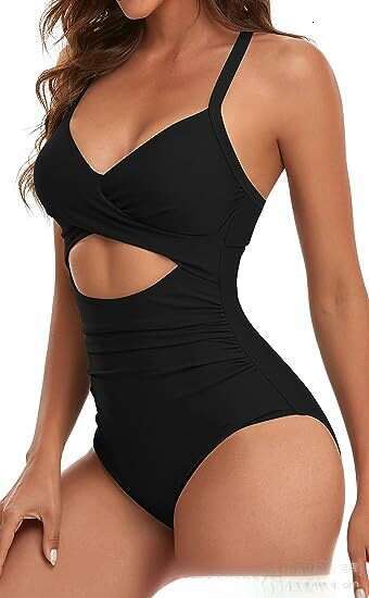 European and American one-piece sexy hollow women's swimsuit backless tight strap bikini 2025 new casual versatile fashion clothing