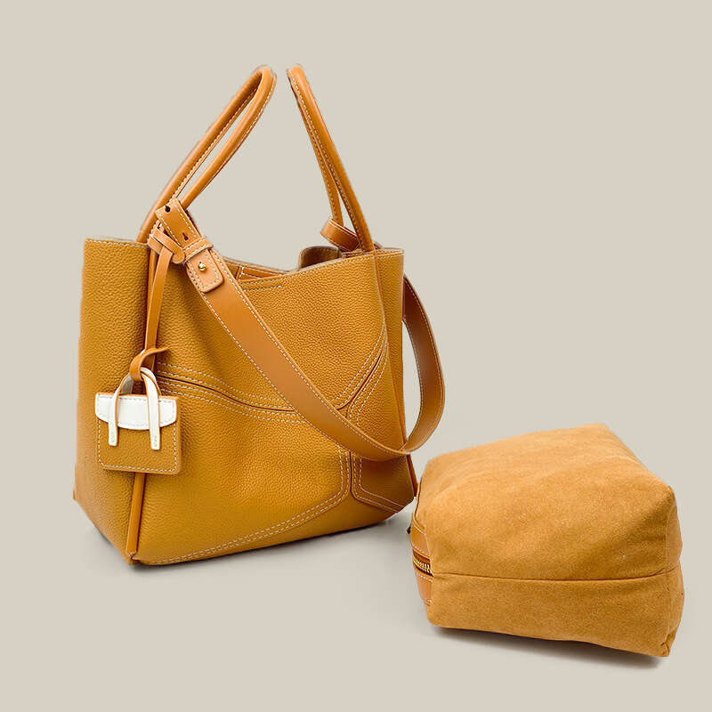 Cowhide Versatile Commuting Shoulder 2025 New Fashionable Tote Bag, Large Capacity Women's Leather Crossbody Bag