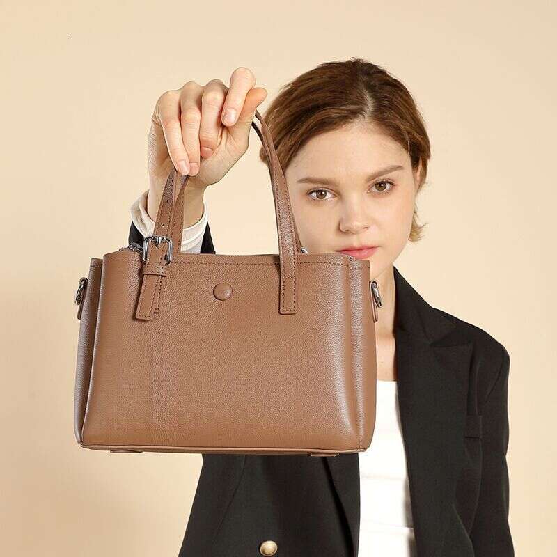 Stylish Head Handheld Tote For Commuting Multi Layer Practical Leather Cross Shoulder Women's Bag