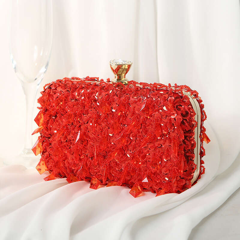 European American fashion unique design hot selling pure handmade bead handbag, socialite dress dinner women's banquet versatile evening bag, 202