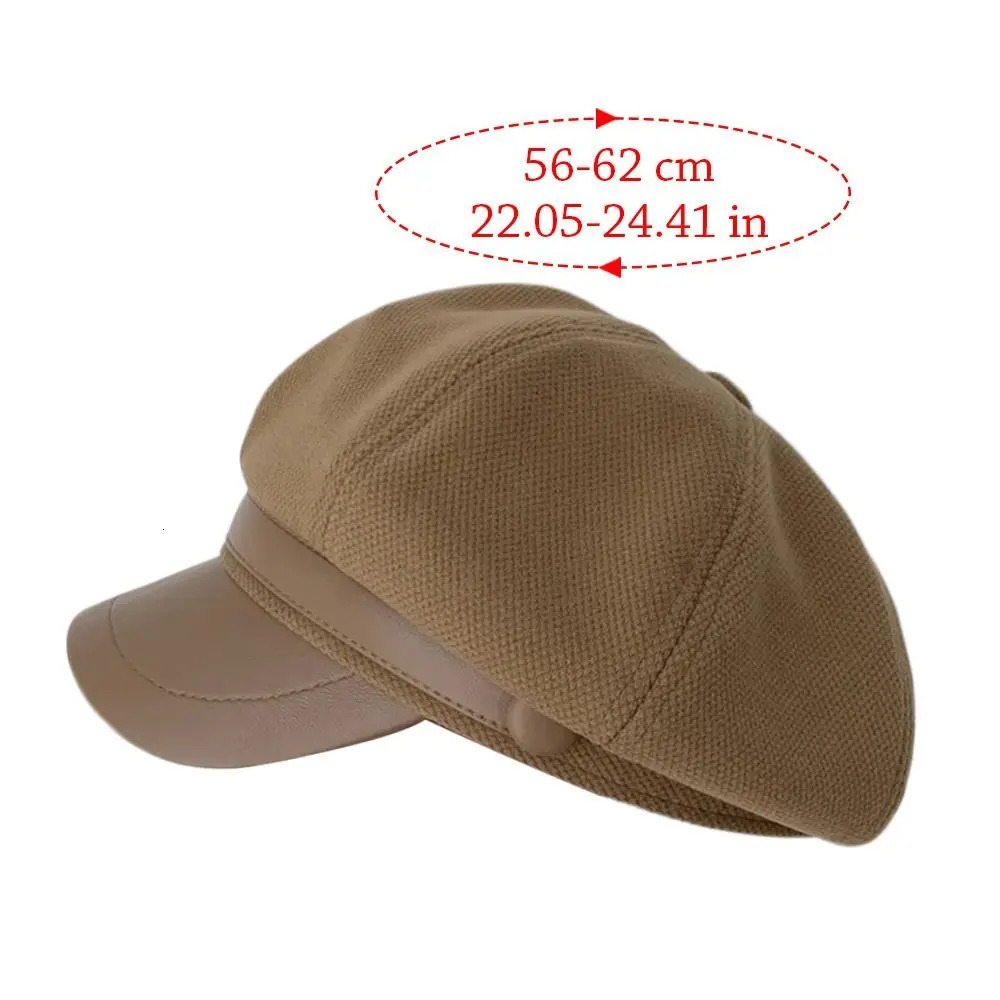 Retro Breathable Beret Hat Cotton Windproof sboy Hats Artistic Warm Painter Octagonal Cap for Women 250514