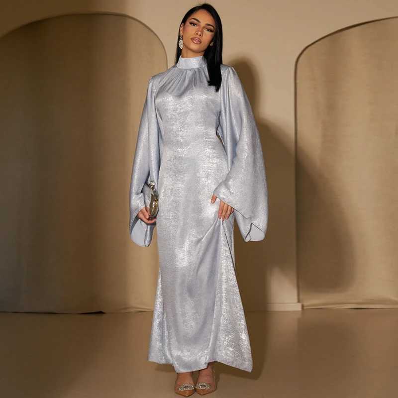 2024 Islamic Elegant New Shinny Kaftan Abaya Women Muslim Dress Turkey Islamic Clothing Modest Dress Dubai Abaya EID Collections X250514