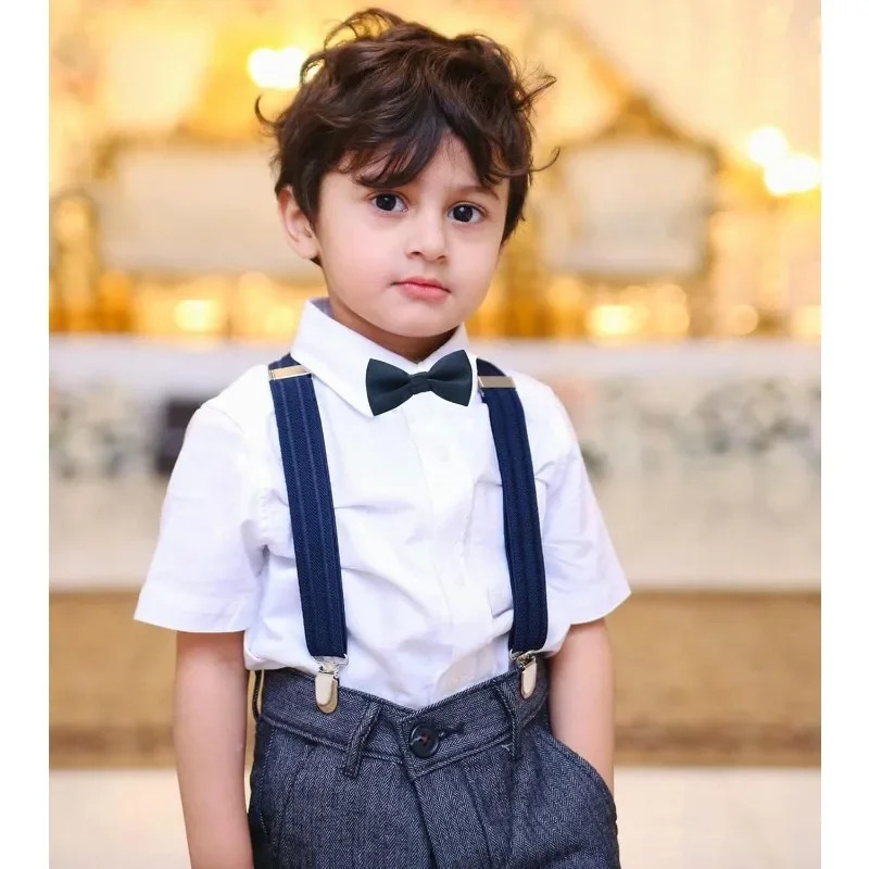 Kids Bow Ties-Toddlers Adjustable Bowties Classic Pre-Tied Bowtie Baby Cute Bow tie Boys Solid Tuxedo Bowties 250514