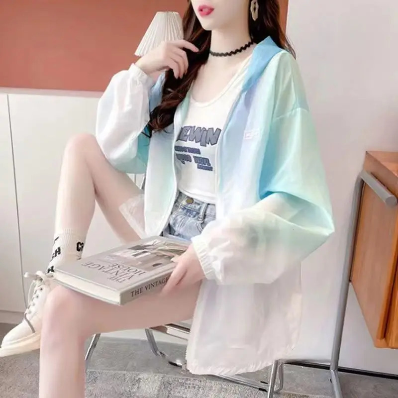 Quick Dry Breathable Sunscreen Coat Women Lightweight Coat UV Protection Thin Jackets Matching Chic Hoodie Sweet Casual Raincoat 250513