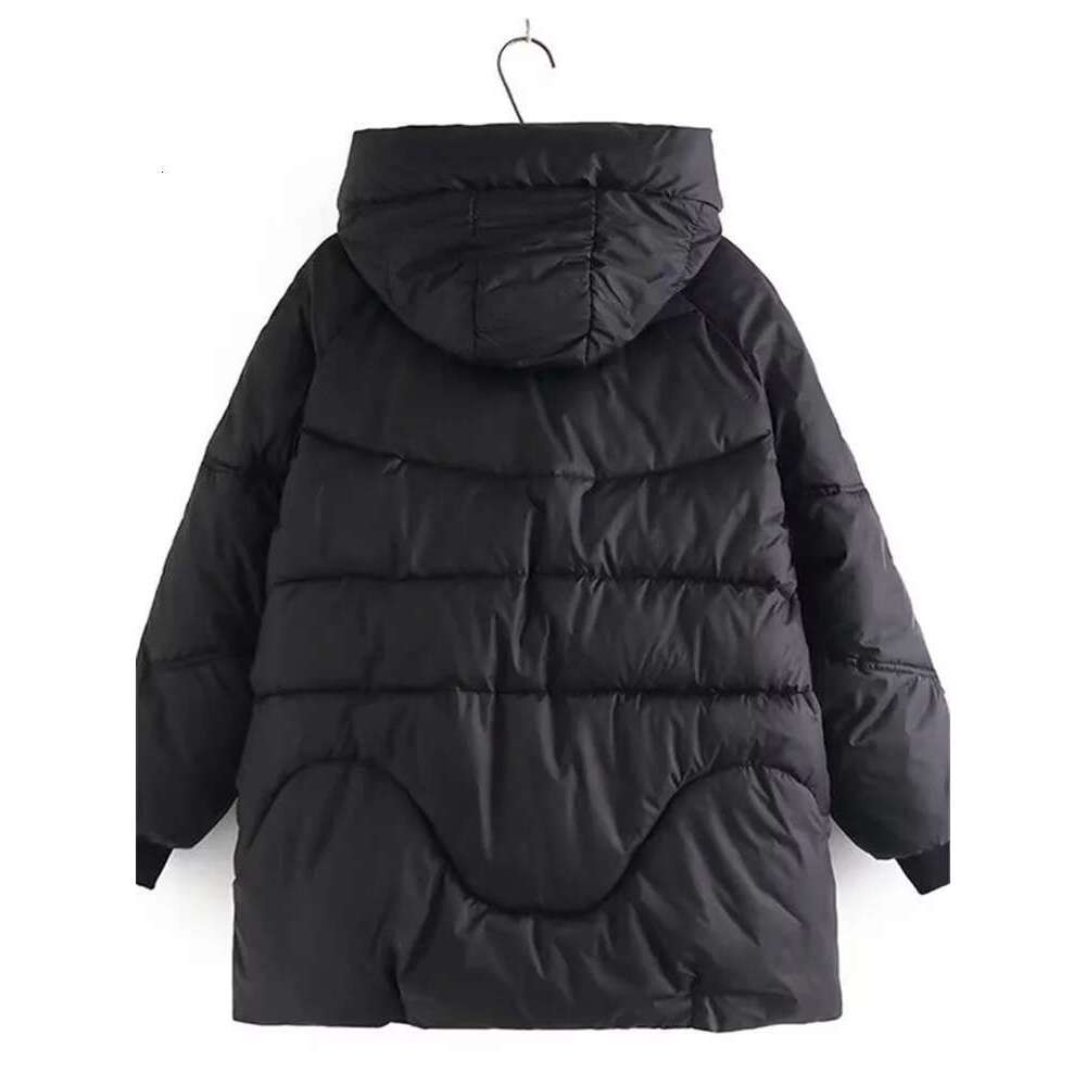 Plus Women's Clothing Winter Jackets Hooded Long Sleeves Thickened Cotton Interlayer Inside Large Size 5XL Keep Warm Coat
