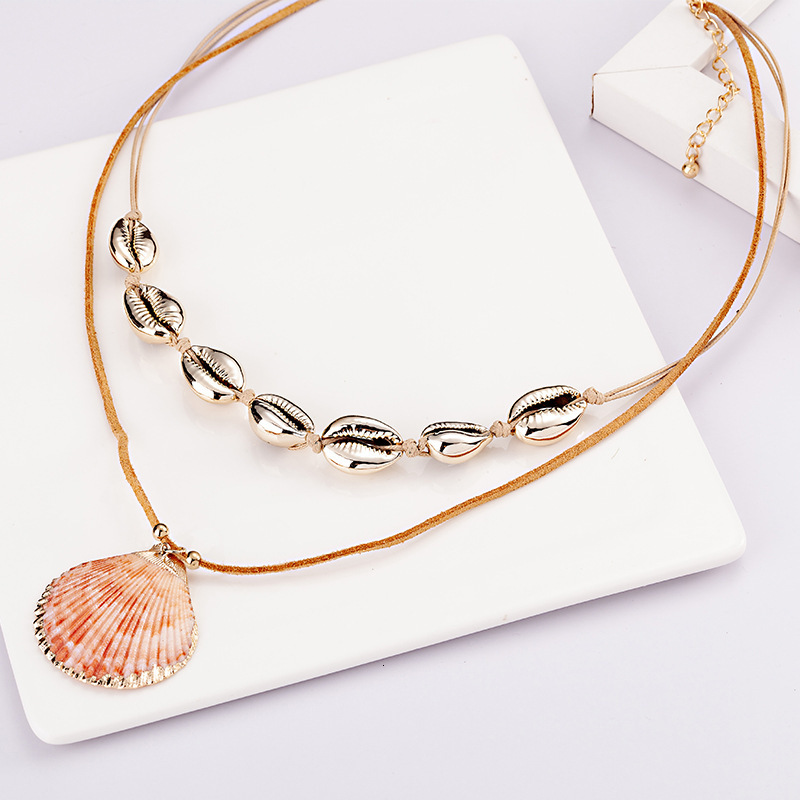 Two sets exquisite necklaces made of Korean veet, including scallops and scallops, are available for direct sale