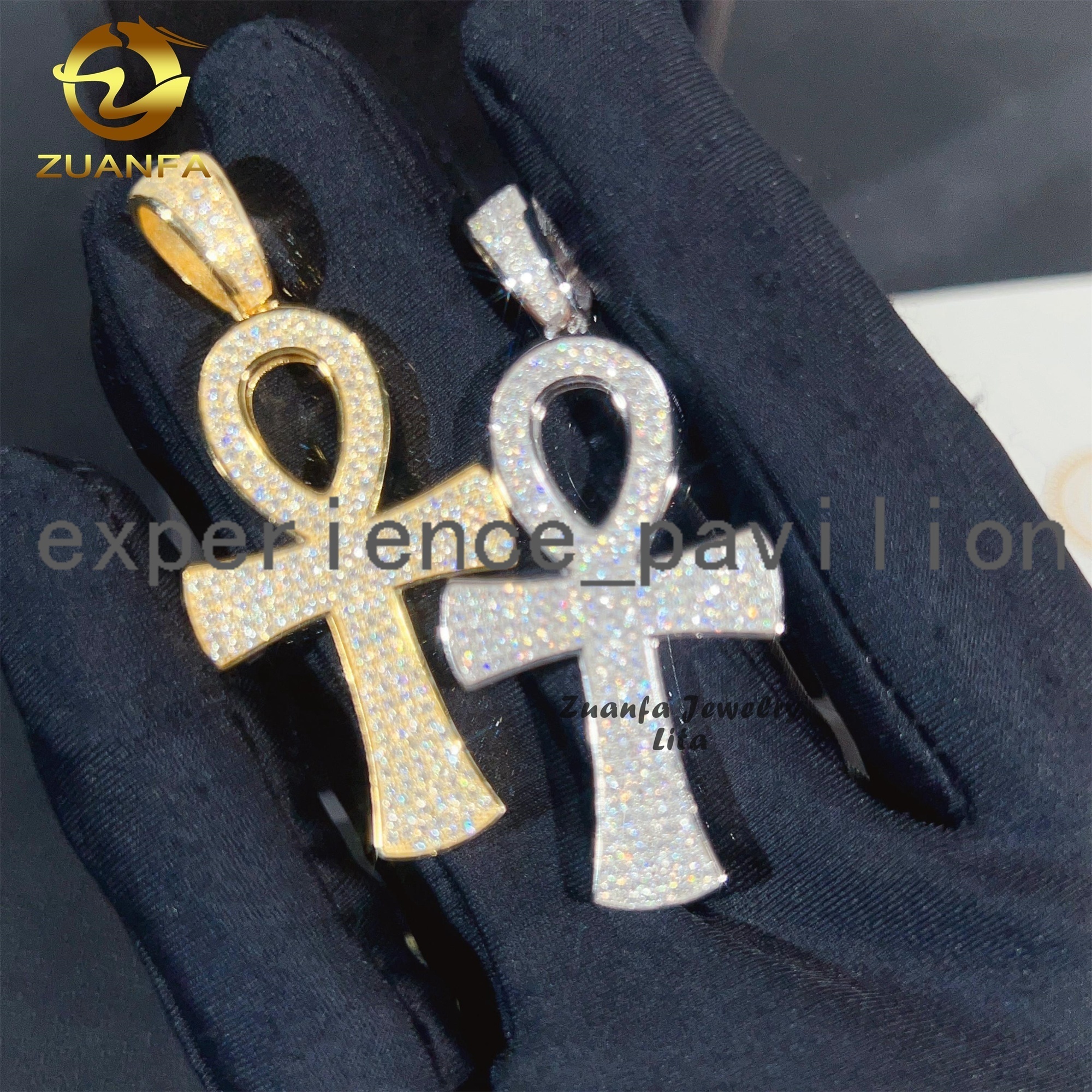 Hot Sale High Quality Low Price Hip Hop Mens Iced Out Diamond Silver 925 Cross Allah Moissanite Pendant