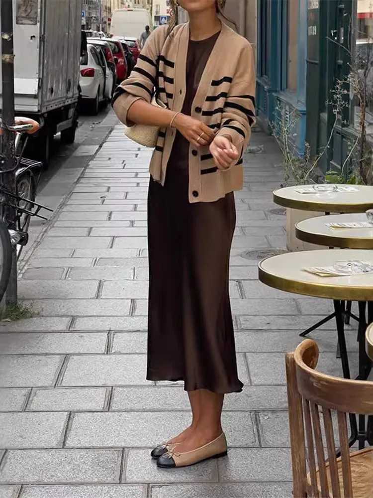 Womens Elegant Satin Sleeveless Midi Dress Fashion Solid Color O Neck Slim Fit Dresses Female Stylish Street Party Dress 2024XJ250514