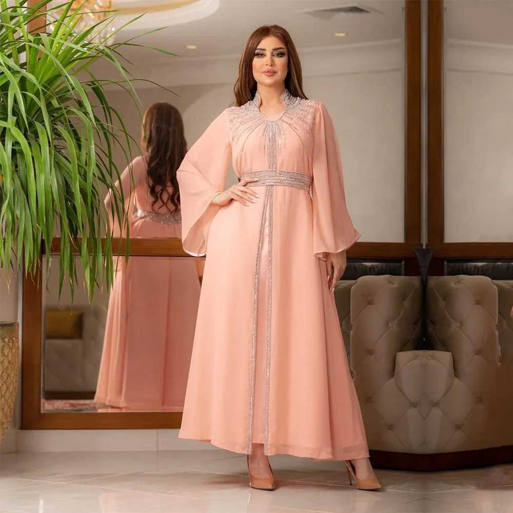 New Women Kimono Slve Diamonds Maxi Dress Eid Mubarak Djellaba Kaftan Muslim Abaya Ramadan Islamic Jalabiya Party Gown Caftan X250514