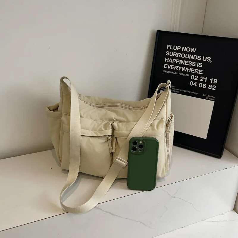 Work Style Casual Crossbody With Large Capacity Waterproof Shoulder Made Of High-Quality Nylon Fabric Bag For Men