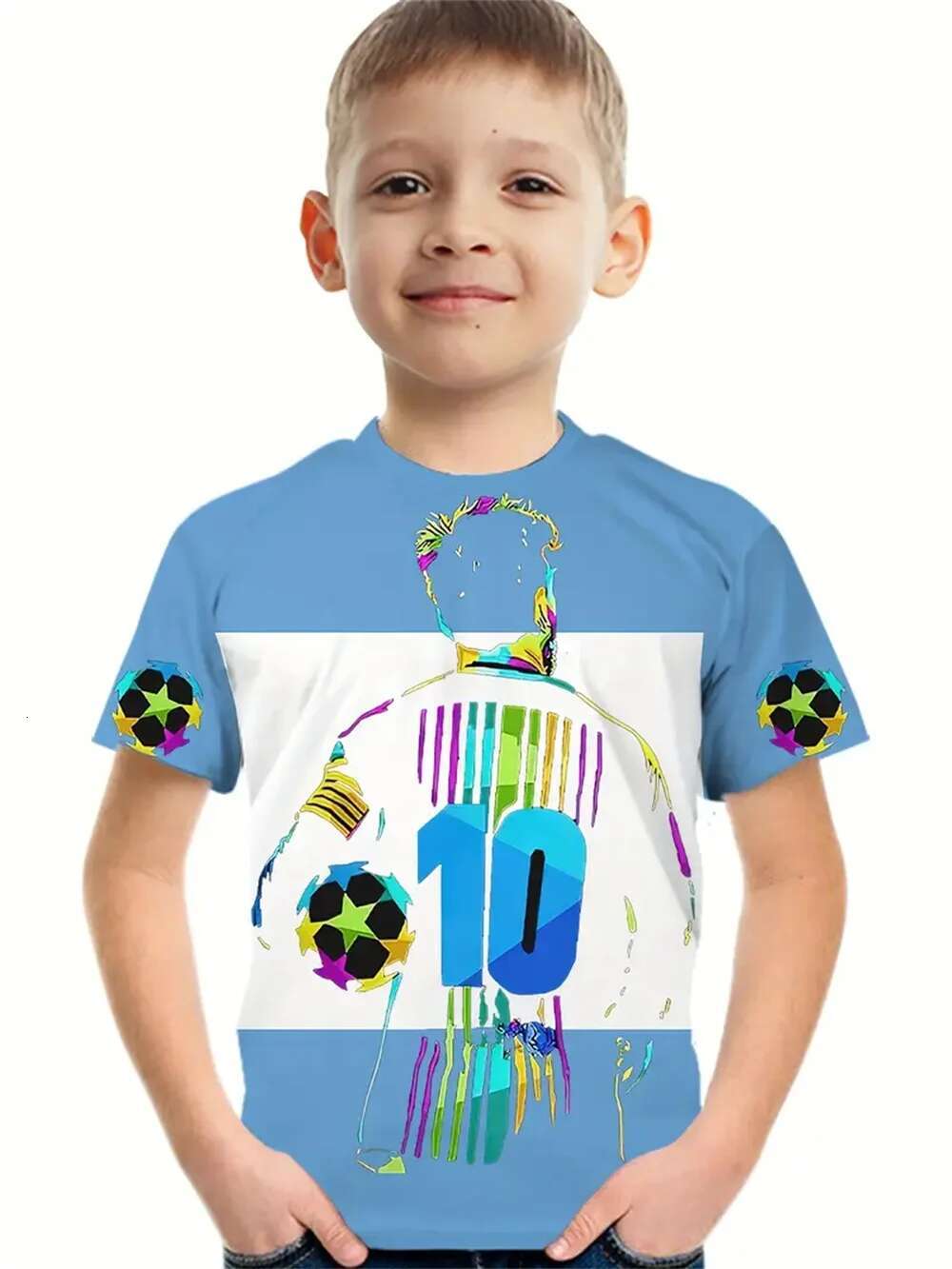 Argentina Flag 3D Print Boy Short Sleeve Tees Boys Clothes Children's Clothing Fashion Graphic T Shirts Casual Baby T-Shirts