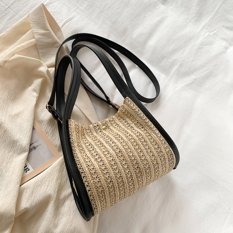 Luxury Bag Forest Style Versatile Casual Single Shoulder Women S 2025 Large New Free Delivery Designer Bag Capacity Underarm Commuting Handheld Straw 