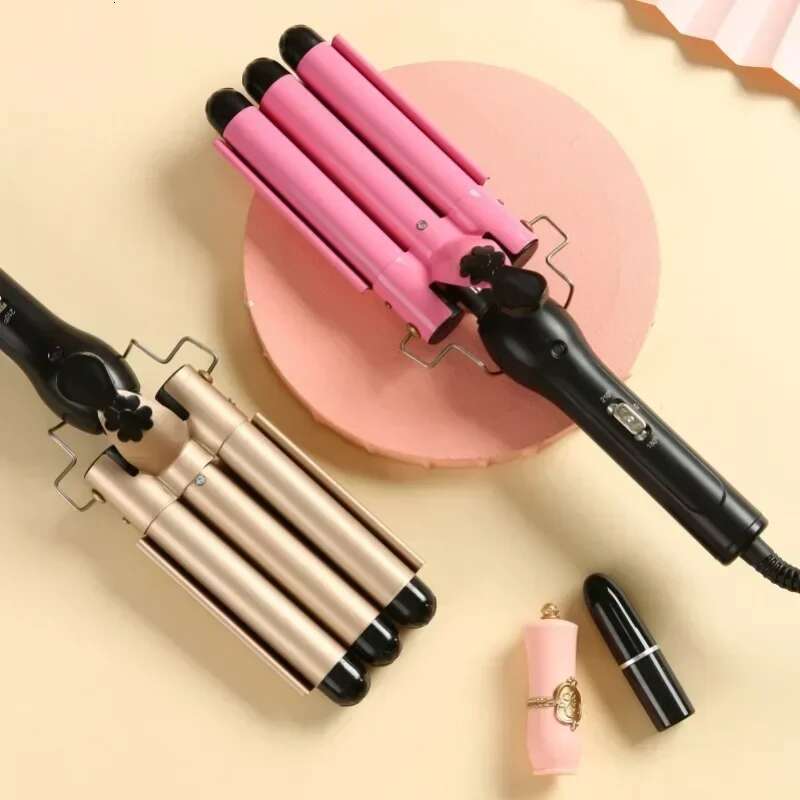Electric Stick Egg Roll Korean Style Water Ripple Perm Three-tube Curling Iron Wave Waver Styling Tools Hair Styler Wand