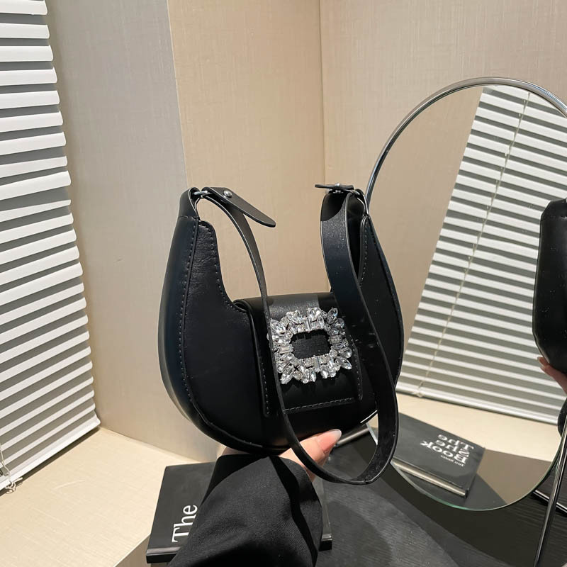 Elegant Diamond Small 2025 New Trendy Fashion Handbag New Free Delivery Designer Bag Internet Celebrity Luxury Bag Single Shoulder Underarm Bag For Wo