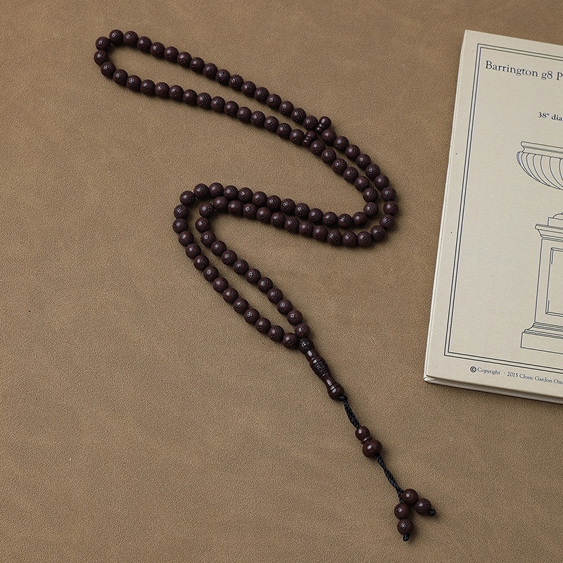 Prayer Tesbiha 99 pieces imitation amber handmade string Saudi prayer beads hand twisted fingers