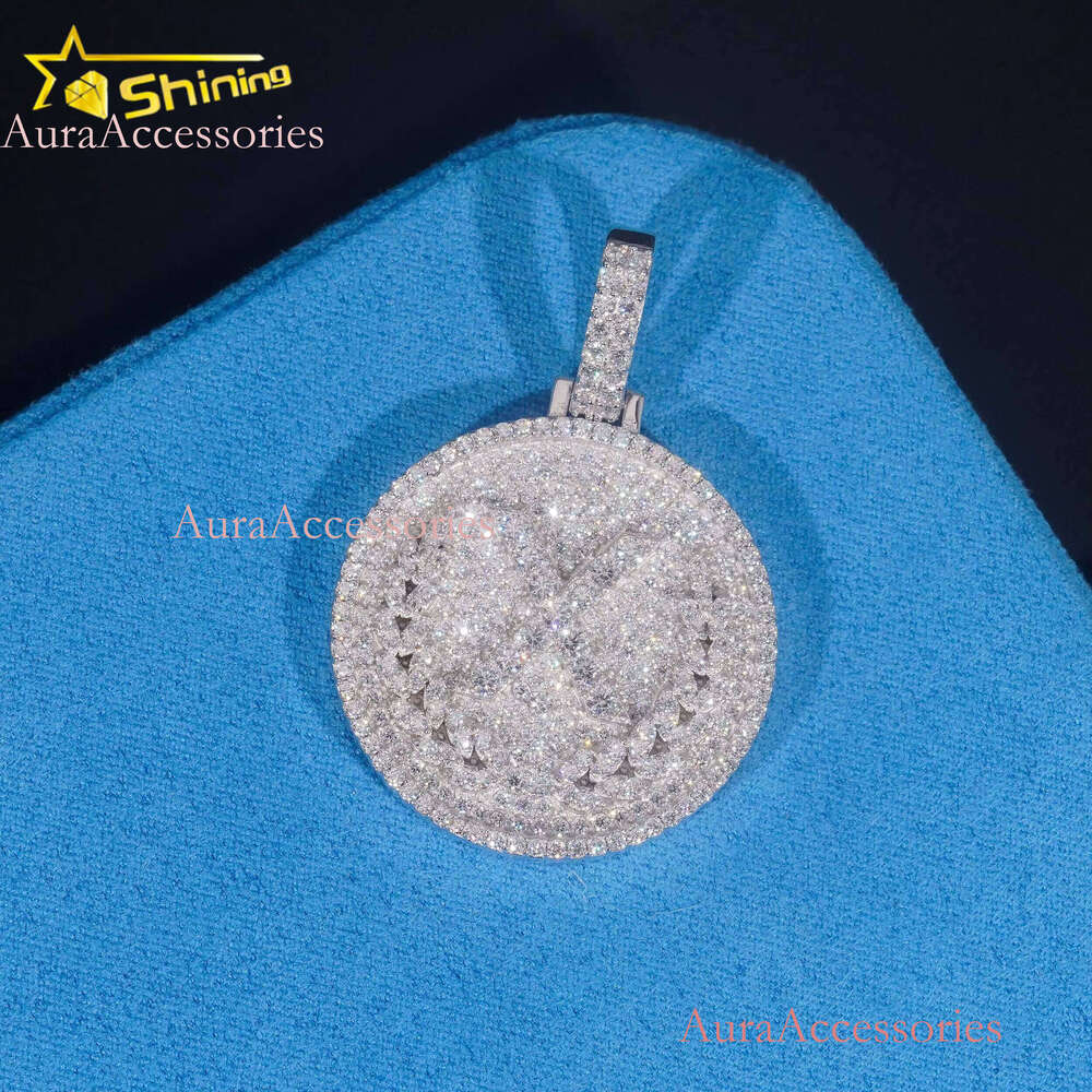 Hop Hip Iced Out Jewelry Pass Dia Tester Sterling Sier Moissanite Pendant Men Fashion Charm Pendants