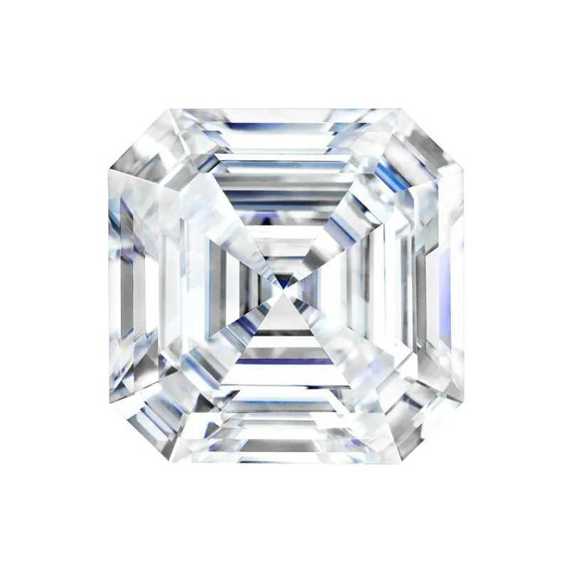 Original 925 Silver square ring Asscher cut Created Moissanite Wedding Engagement Cocktail Women topaz Rings finger Fine JewelryXJ250514