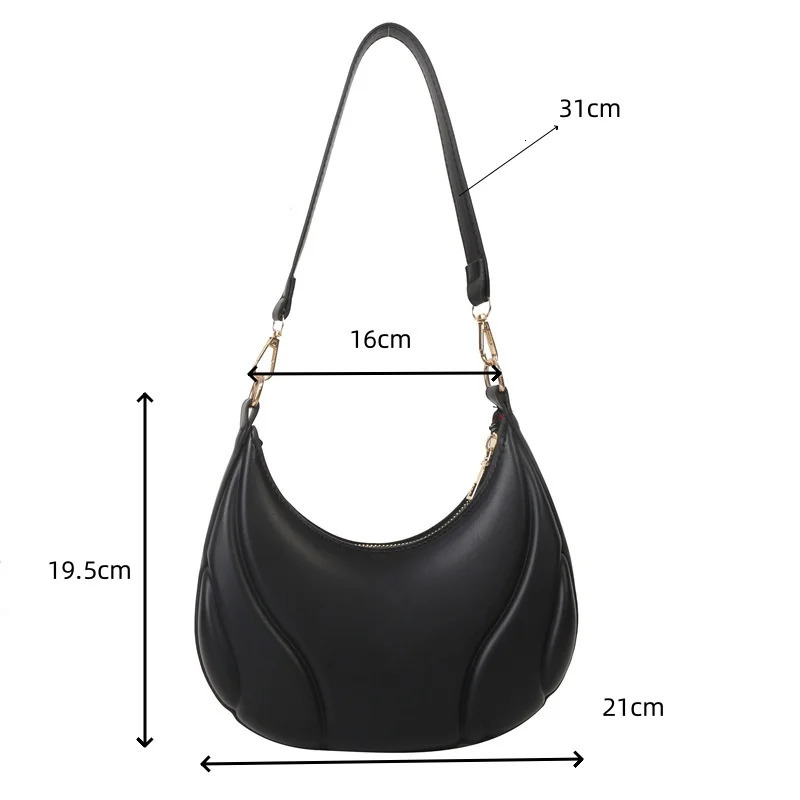 Retro Solid Color Saddle Bag High Quality Leather Shoulder Bags for Women Y2K Simple Ladies Crossbody ner Hobos Handbag 250514