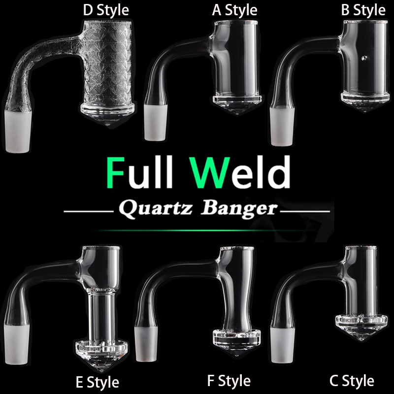 Full Weld Diamond Bottom Beveled Edge Terp Slurper Quartz Banger 14mm Faceted Nails