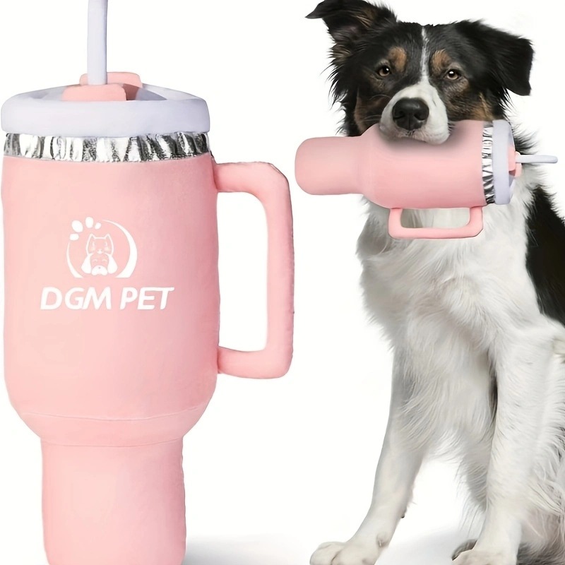 Dog Squeaky Plush Toys Interactive Water Cup, Bone, Handbag Dog Toy to Keep Them Busy Funny Toy for Small and Medium Breed Dogs, Cute Plush Toys E66