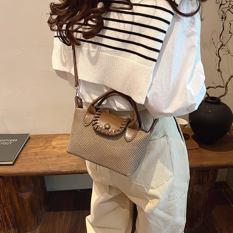 Women's Fashion Shoulder Bag 2025 Free Shipping Designer Bag Sweet Style Woven Dumpling Handbag Casual Fashion Versatile Student Phone Bag Shoppi