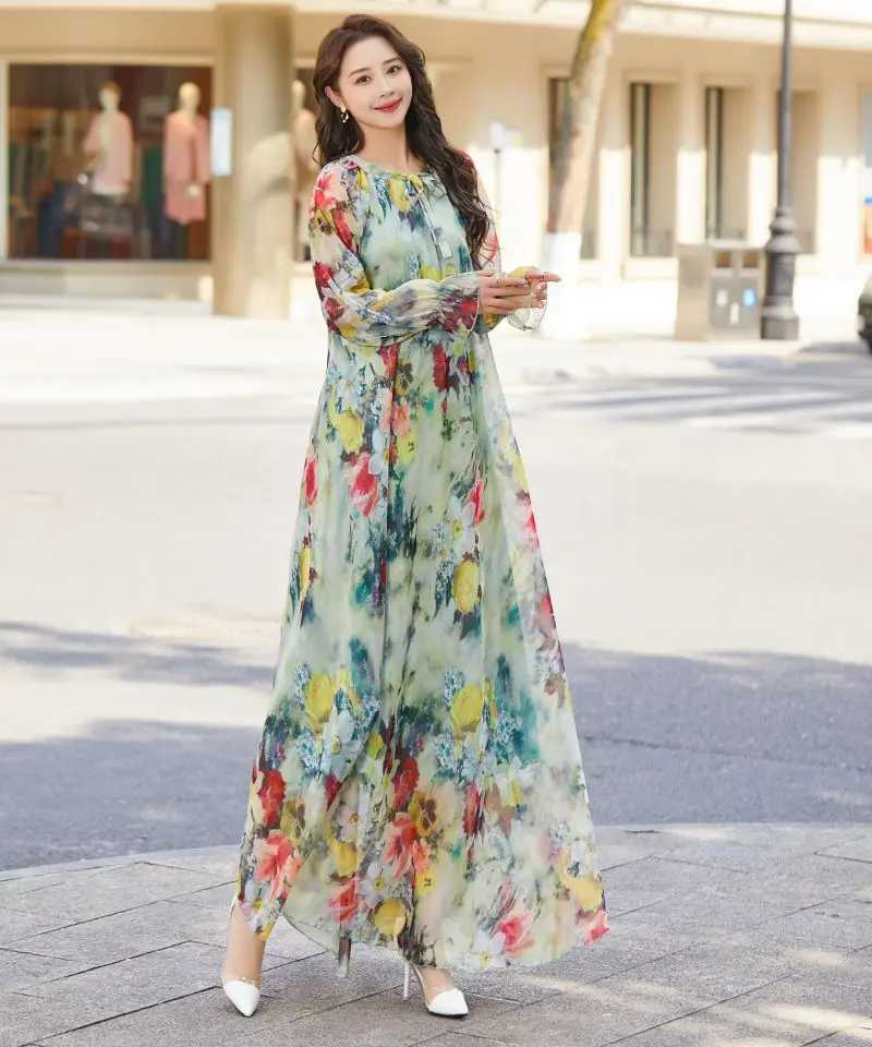 Summer Beach Wedding Guest Maxi Dress Bohemian Maternity Photoshoot Alabiya Fashion Muslim Chiffon Long Dress Seaside Plus Sizes X250514