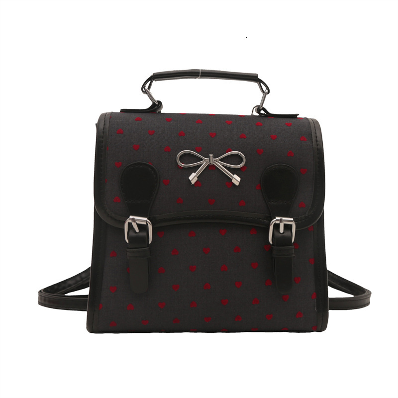 Free Delivery Designer Bag Leisure And Fashion Hand Women's 2025 New Korean Version Bow Canvas Student Backpack Luxury Bag