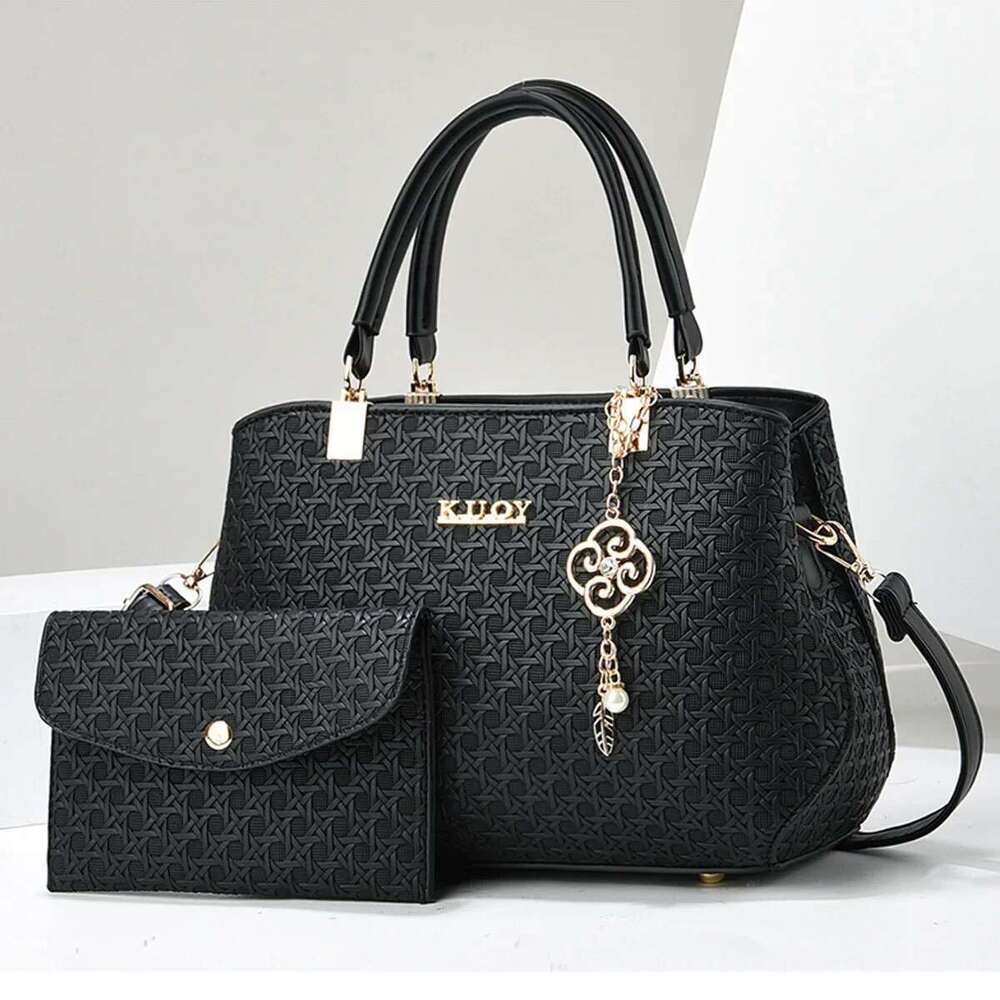 Simple mother and child bag women's handbag casual fashion large capacity shoulder messenger two-piece set