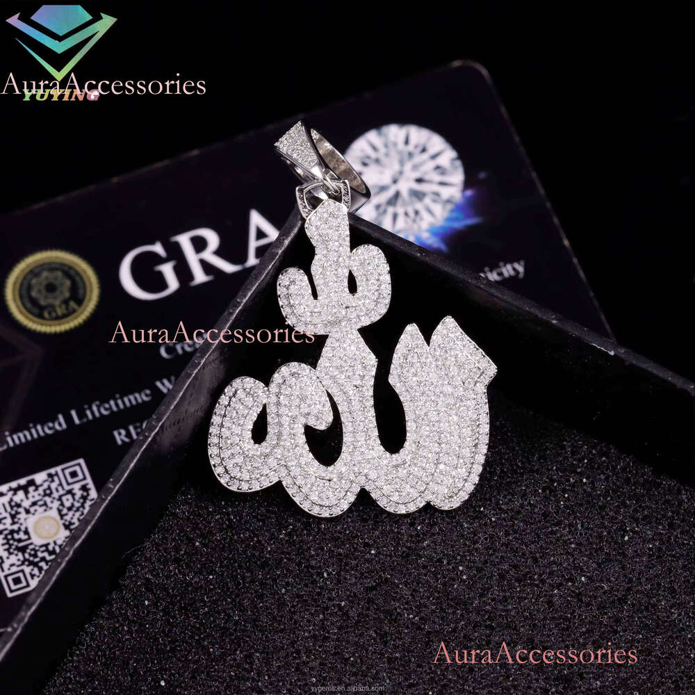 Custom S Sier with D Vvs Moissanite Patter Fine Pendant for Necklace Cuban Charms