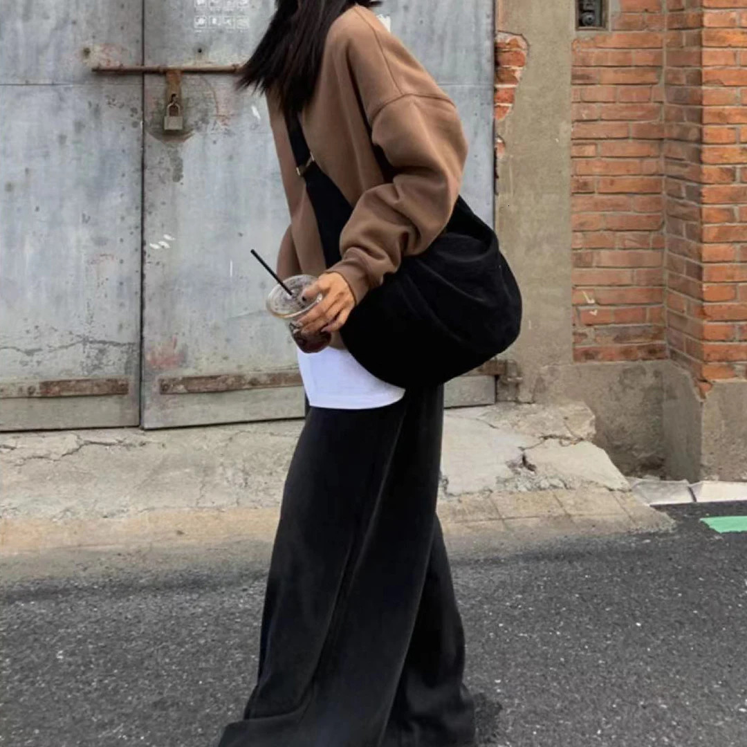 Vintage canvas dumpling bag for women large slung single shoulder wide band couples dormitory lazy 250514