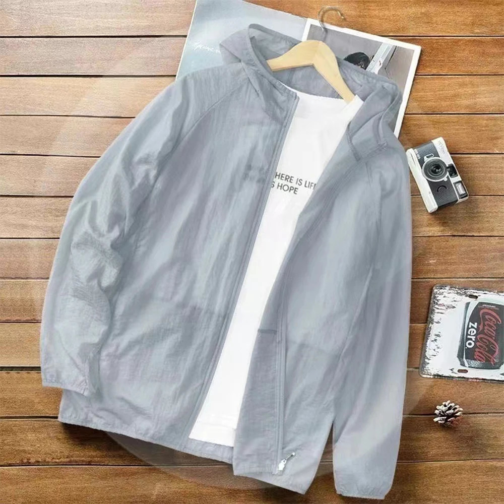 YJKVUR Unisex Summer UPF 50 UV Sun Protection Hoodie Jacket Men Women Lightweight Hiking Outdoor Long Sleeve Sun Shirt Coat 250513