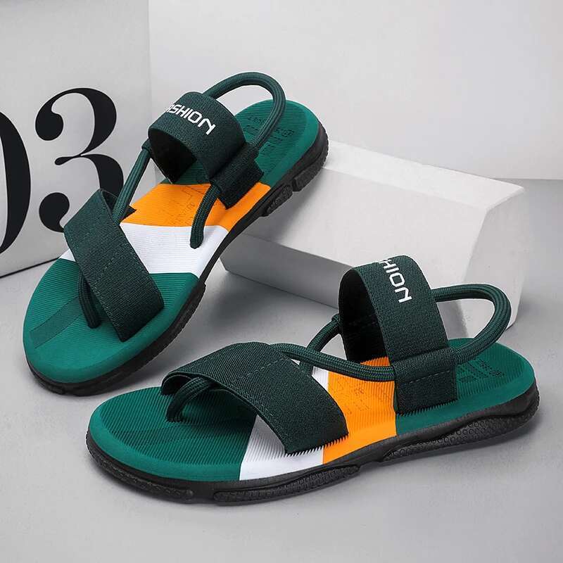 New Style Sandals For Men Men's Casual Slipper Beach Slip-on Wear-resistant Outdoor Sole Shoes Trendy All-match Male Footwear