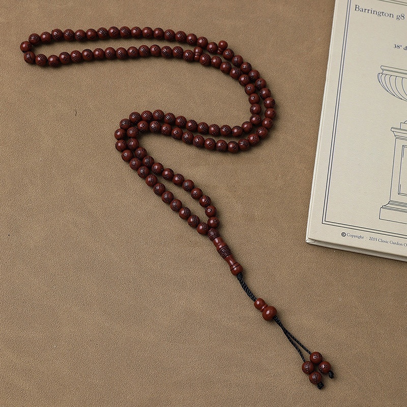 Prayer Tesbiha 99 pieces imitation amber handmade string Saudi prayer beads hand twisted fingers