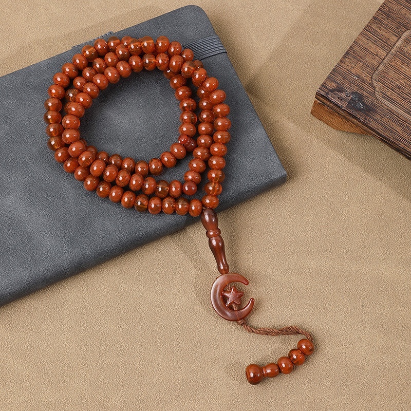 Prayer Muslim Arabic 99 handmade beads imitation coral bracelet prayer supplies