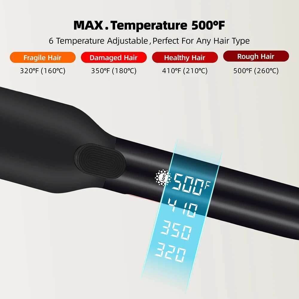 500F Straightener High Temperature Flat Irons Wide Plate Plasma Ions For Keratin Treatment Frizzy Hair Recovers Damaged