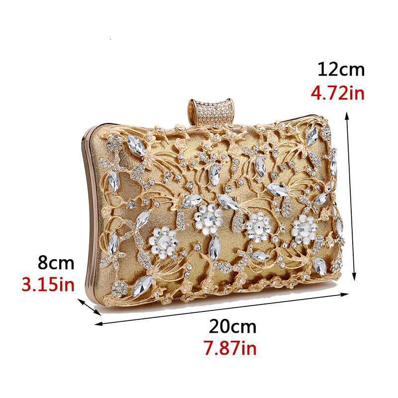Shinny Glitter Evening Rhinestone Hard-Surface Box Bags Elegant Female Wedding Shoulder Pouch Banquet Party Purse