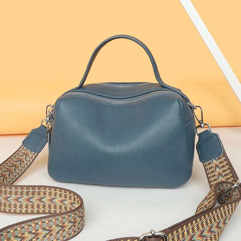 2023 Fashion Crossbody Women's Genuine Leather Simple High Quality Tote Bag Vintage Boston Handbag Female Shoulder Bags