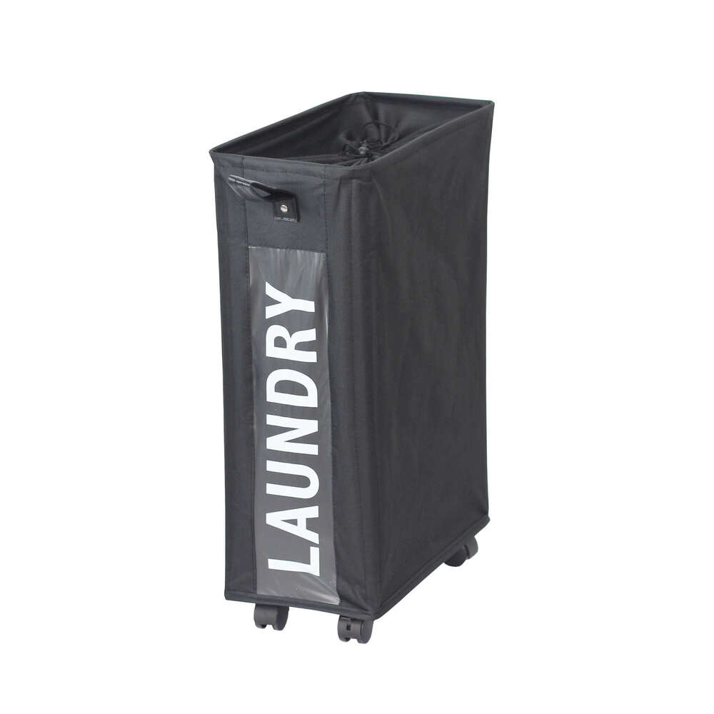 New wheeled laundry fabric home narrow seam storage and miscellaneous items foldable dirty clothes basket
