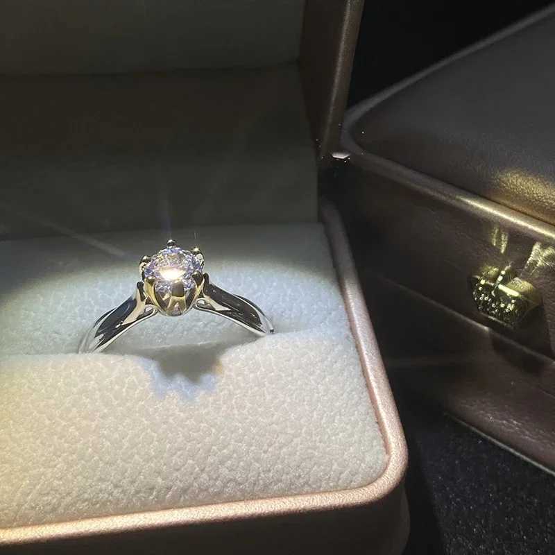 925 Silver Original Certified Womens Rings Natural Diamonds with Gemstones Jewelry Couples Wedding Engagement AccoriesXJ250514