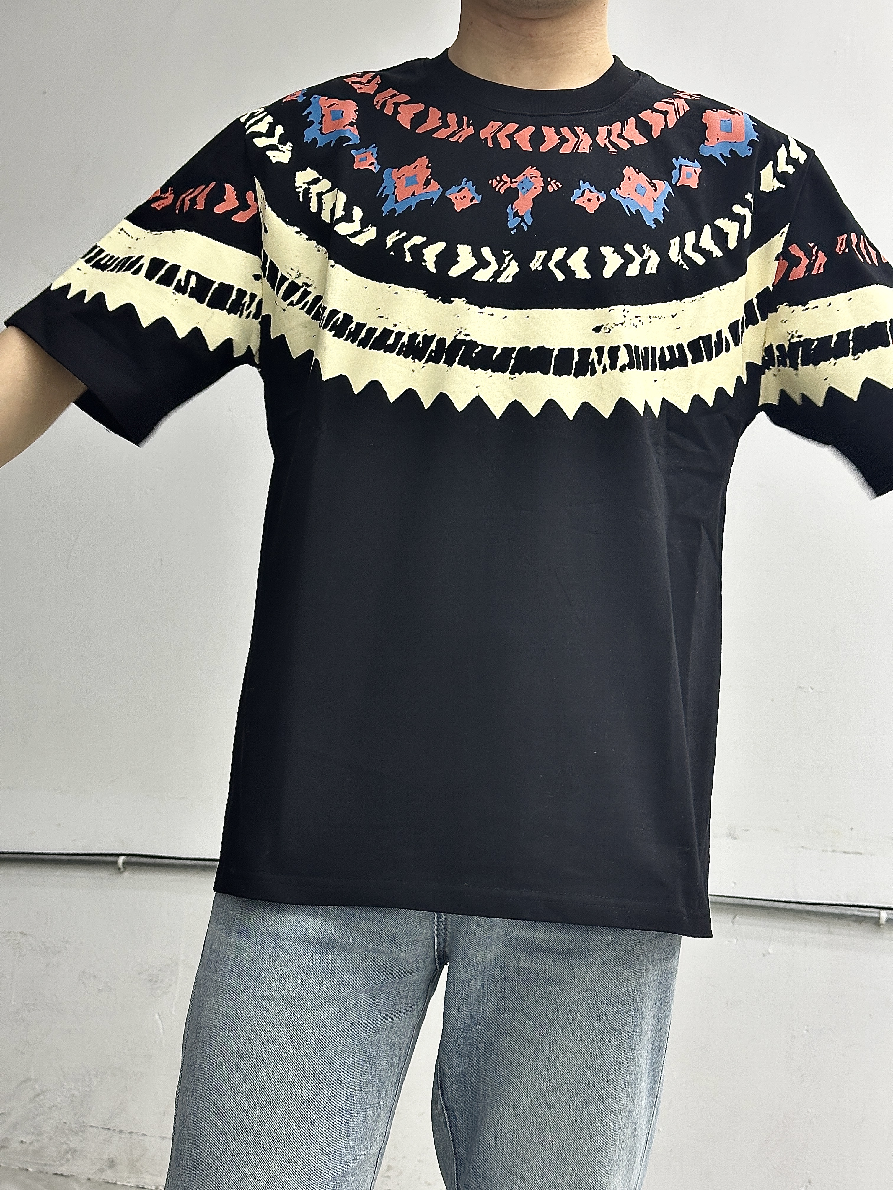 The 2025 New Men's Round-neck Casual Short-sleeved T-shirt With Printed And Embroidered Letters Is A Fashionable Fnd Versatile Couple's Loos