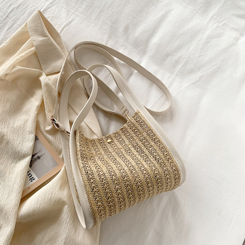Luxury Bag Forest Style Versatile Casual Single Shoulder Women S 2025 Large New Free Delivery Designer Bag Capacity Underarm Commuting Handheld Straw 